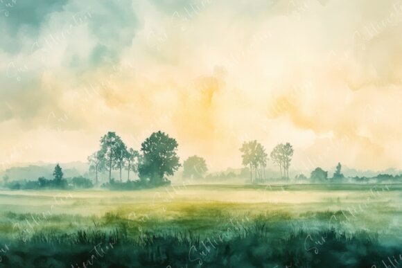 Download Serene Landscape at Dawn with Soft Hues - Soft hues Collection