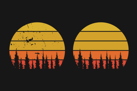 Download Sunset Retro Graphics Plain and Grunge - Retro Collection