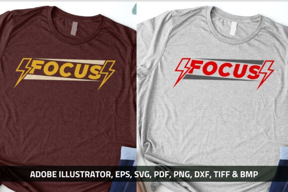 Download Focus Retro Lightning Typography T-Shirt - Retro Collection