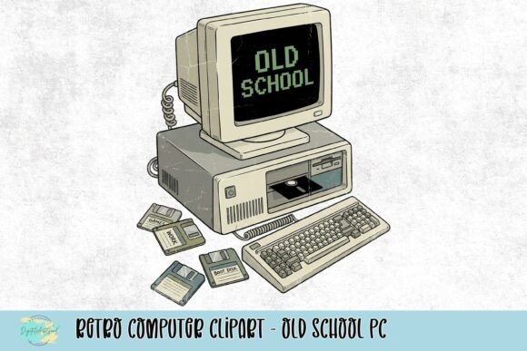 Download Retro Computer Clipart - Old School PC - Retro Collection