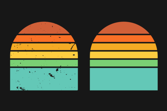 Download Sunset Retro Graphics Plain and Grunge - Retro Collection