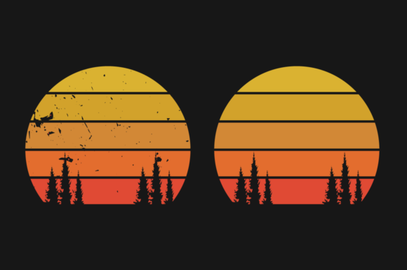 Download Sunset Retro Graphics Plain and Grunge - Retro Collection
