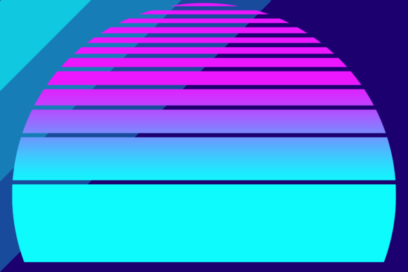 Download Retrowave Neon Sunset Background - Retro Collection