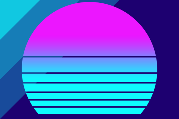 Download Retrowave Neon Sunset Background - Retro Collection