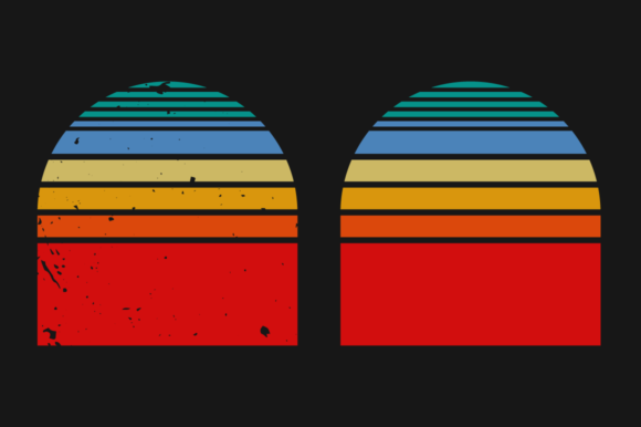 Download Sunset Retro Graphics Plain and Grunge - Retro Collection