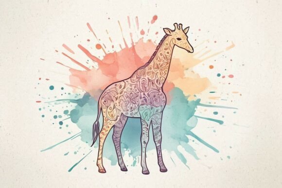 Download Cute Giraffe with Soft Hues - Premium Resources