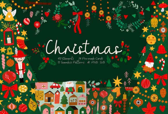 Download Retro Christmas Illustration - Retro Collection