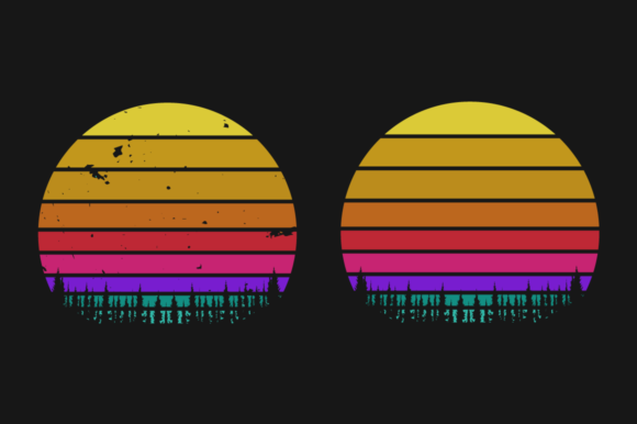Download Sunset Retro Graphics Plain and Grunge - Retro Collection