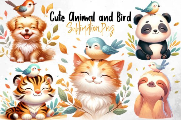 Download Cute Animal and Bird Nursery Décor PNG - Bird Collection